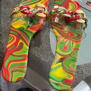 Colorful Chain Slide Sandals